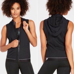 Fabletics Kennedy Hooded Vest Black Large